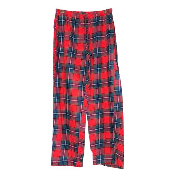 NWOT Lauren Ralph Lauren Embroidered Crest Plaid Pajama Set Small Christmas - Picture 5 of 8